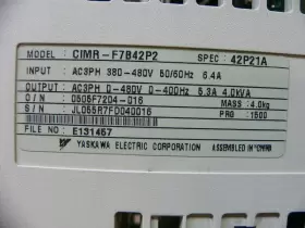 Cimr-f7b42p2 Yaskawa 2.2kw 380v Ac Drive Vfd #3