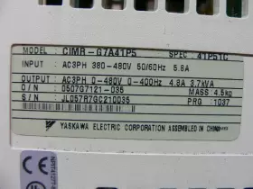 Cimr-g7a41p5 Yaskawa Inverter 4.8a 3.7kva 460v 480v Ac Drive Vfd Sgdrg7a41p5 #3