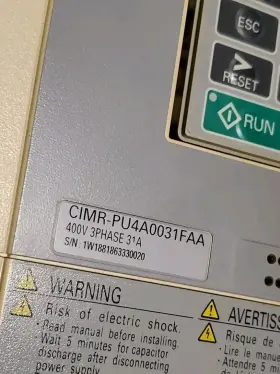 Cimr-pu4a0031faa Yaskawa P1000 Ac Drive Rev. E 400v 3ph With Keypad #3