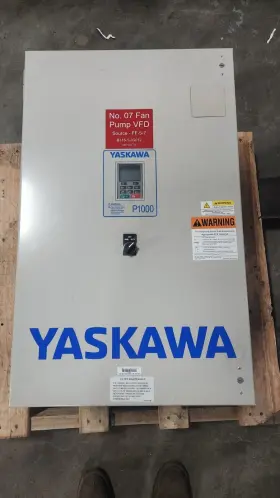 Cimr-pu4a0044faa Yaskawa P1000 Ac Drive 30hp 3ph With Keypad And Cabinet #no.07fp