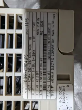 Cimr-xcac41p5 Yaskawa Inverter Drive 0-460v 3.7kva #3