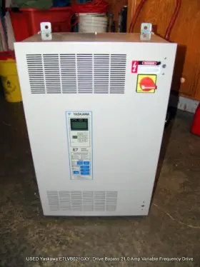 E7lvb021gxy Yaskawa Used Drive Bypass 21.0 Amp Variable Frequency