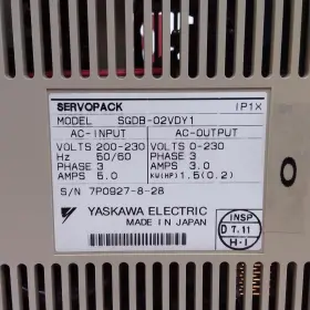 Sgdb-02vdy1 Yaskawa Servo Drive 3 Phase 5a 200-300v 50-60hz Used #2