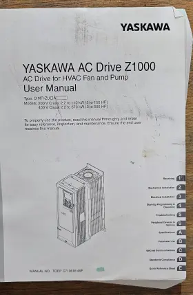 Z1c1b034pc Yaskawa Ac Drive Z1000