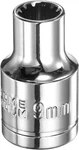 Harfington 12 Point Socket 1/2" Drive By 9MM Metric Shallow Chrome. Fixed Price $16.99.
