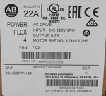 Allen Bradley 22A-D8P7N104 Drive. Fixed Price $629.63.