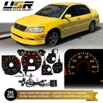Evo Style Orange Glow Gauge Black Overlay For 02-05 Mitsubishi Lancer Oz Cluster. Fixed Price $54.95.
