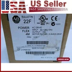 New Ab 22F-V1P6N103 Powerflex 4M Vfd Drive 90-126V-AC 0.2KW Us Free Tax. Fixed Price $470.50.