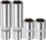 Harfington 4PCS 1/4-INCH Drive Deep & Shallow Impact Socket Set 10MM. Fixed Price $13.91.