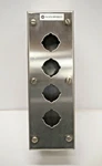 Allen Bradley 800R-4HZ4 *new* Stainless Hole Push Button Enclosure (1D3). Fixed Price $218.36.