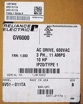 New In Box Reliance Electric GV6000 6V51-011TA 10 Hp 600VAC VERSION:1.003. Fixed Price $1999.99.