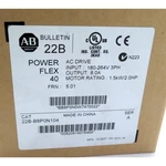 Allen-bradley 22B-B8P0N104 Powerflex 40 Drive 1.5KW / 2HP 180-264VAC. Fixed Price $614.30.