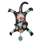 Allen Wall Clock With Pendulum - Black Cat Yarn. Fixed Price $74.00.